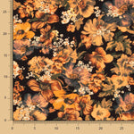 Retal Viscosa Odisea Flor Naranja 85x140 cm. - Ribes y Casals