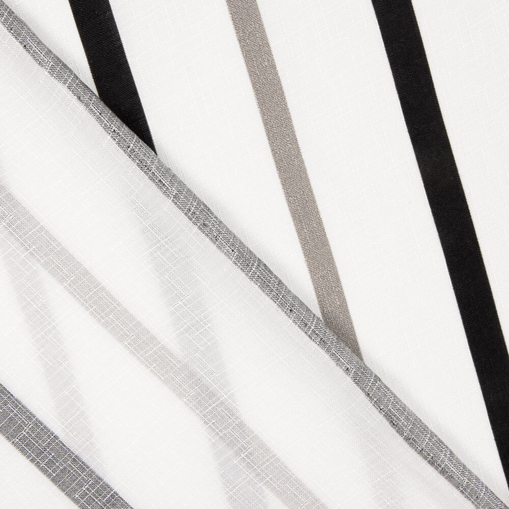 Retal Viscosa Rayas Negras 200x140 cm - Ribes y Casals