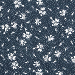 Viscose Bolinhas Floral Azul Noite - Ribes y Casals