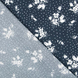 Viscose Bolinhas Floral Azul Noite - Ribes y Casals
