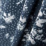 Viscose Bolinhas Floral Azul Noite - Ribes y Casals