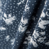 Viscose Bolinhas Floral Azul Noite - Ribes y Casals