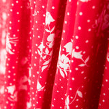 Viscose Bolinhas Floral Vermelho - Ribes y Casals