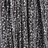 Viscose Faixas Florais Preta - Ribes y Casals