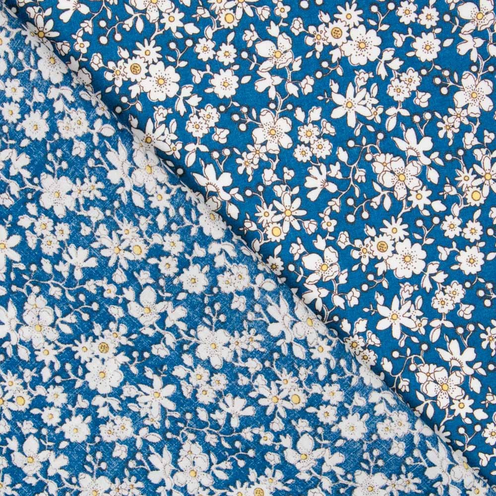 Viscose Floral Petróleo - Ribes y Casals