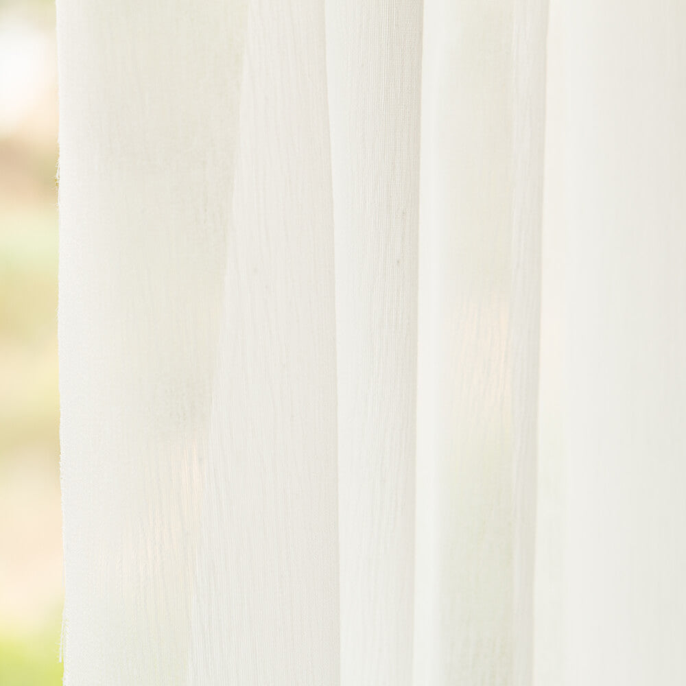 Tecido de Cortina Bambula Poliéster Ecru - Ribes y Casals