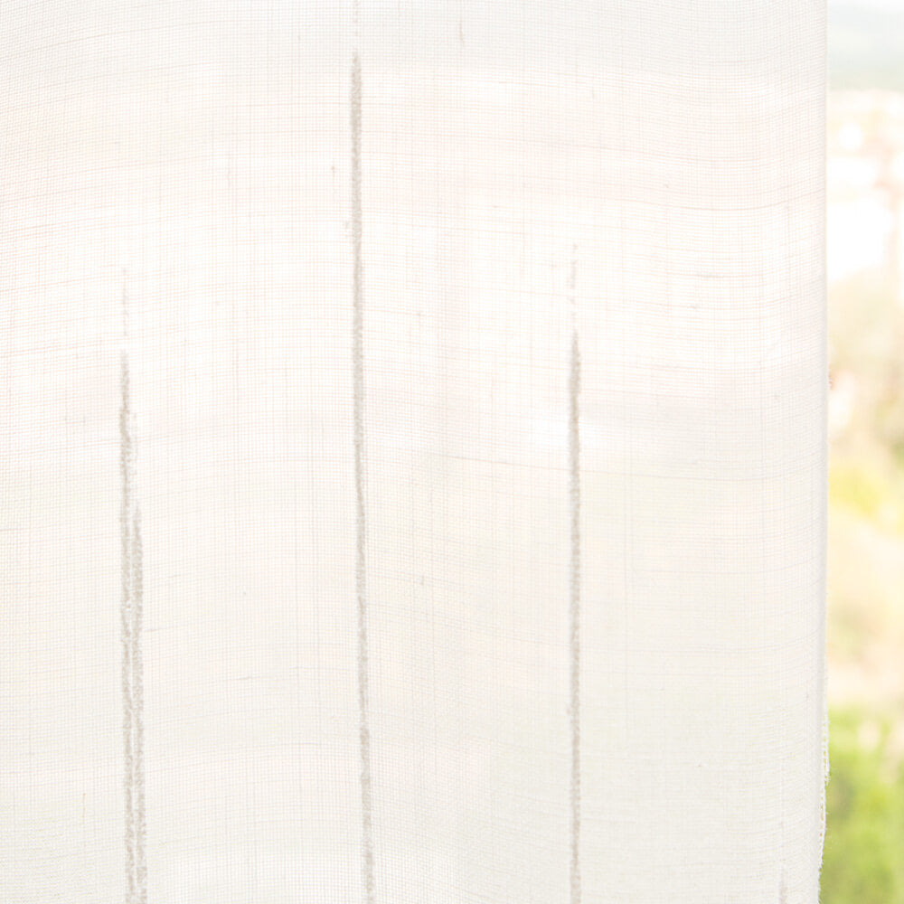 Tecido para Cortina Bordado Branco - Ribes y Casals