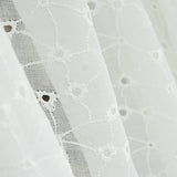 Cortina de Rede Bordada Flor Branca Natural - Ribes y Casals