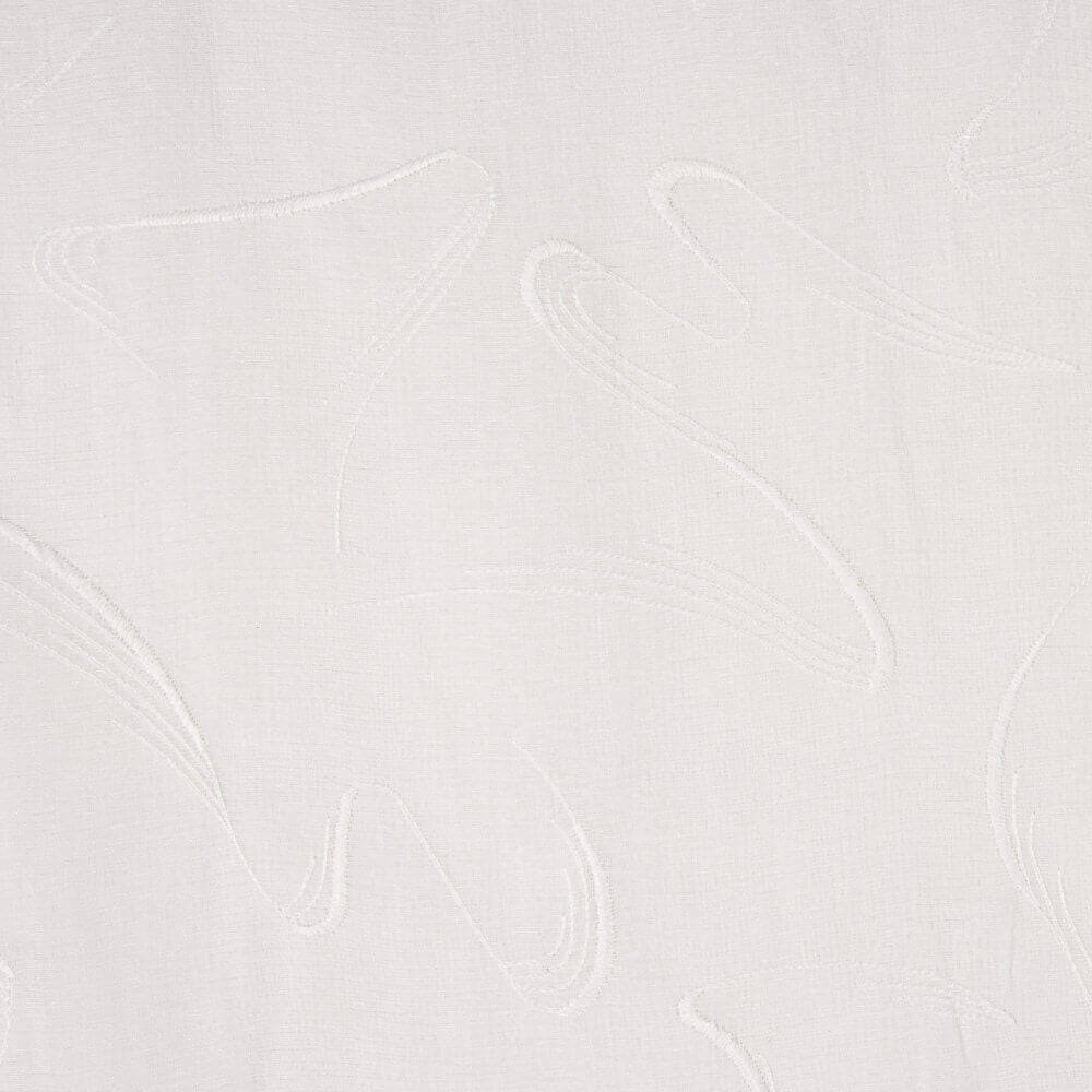 Cortina Bordada Penas Branco Natural - Ribes y Casals