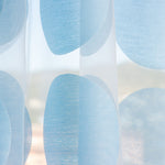 Cortina de Rede com Estampado Geométrico Azul Claro - Ribes y Casals