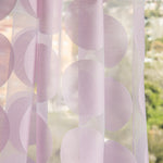 Cortina de Rede com Estampado Geométrico Rosa - Ribes y Casals