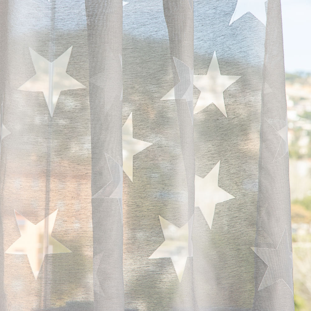 Cortina Devoré Estrelas Cinza - Ribes y Casals