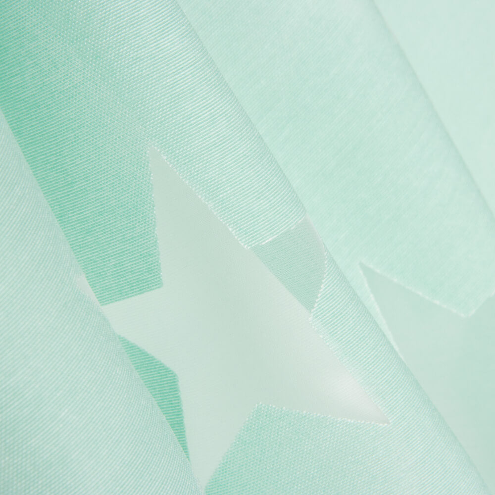 Cortina Devoré Estrelas Verde Água - Ribes y Casals