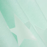 Retal Visillo Devoré Estrellas Verde Agua 120x280 cm - Ribes y Casals