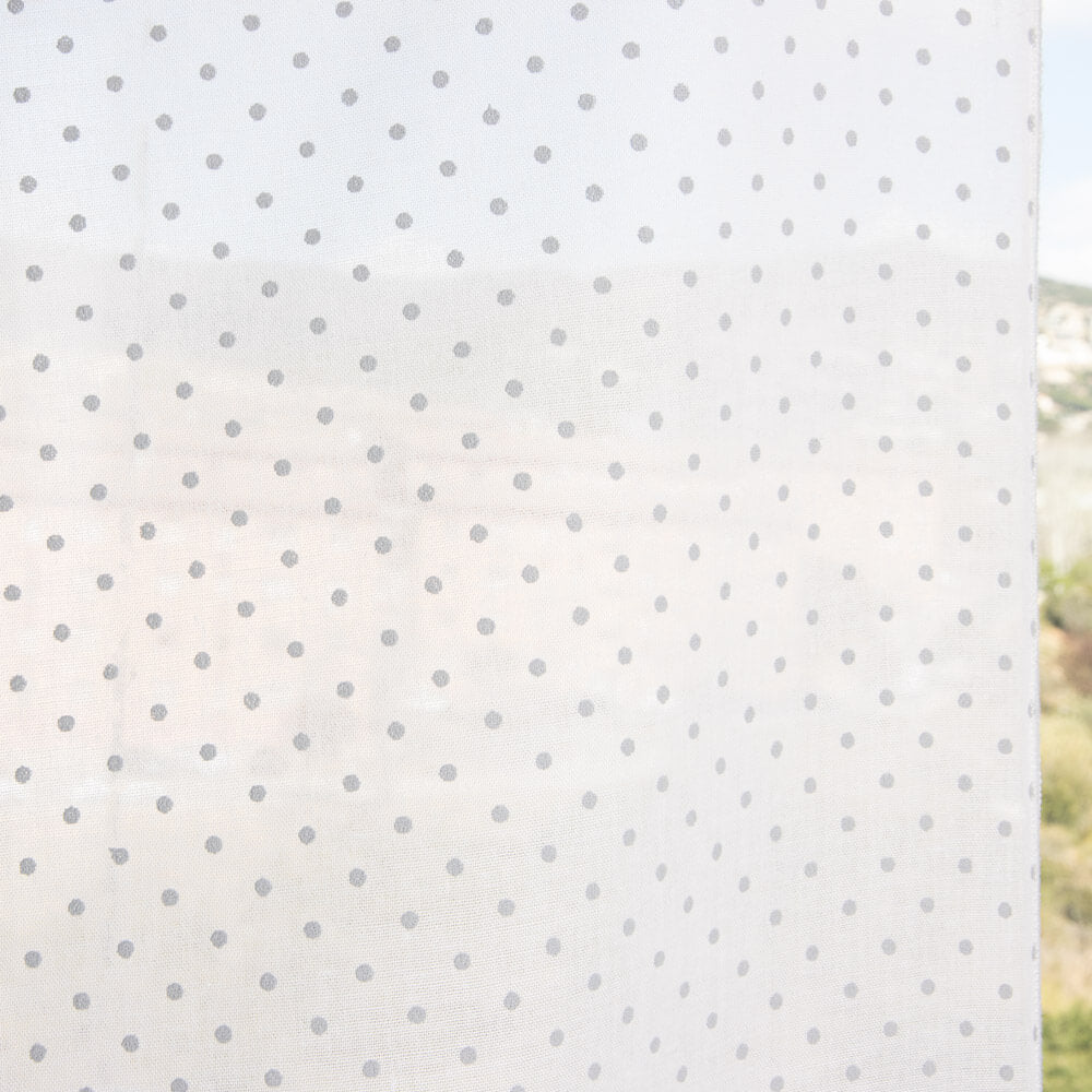 Cortinas Etamin Plumeti Flocado Cinza - Ribes y Casals