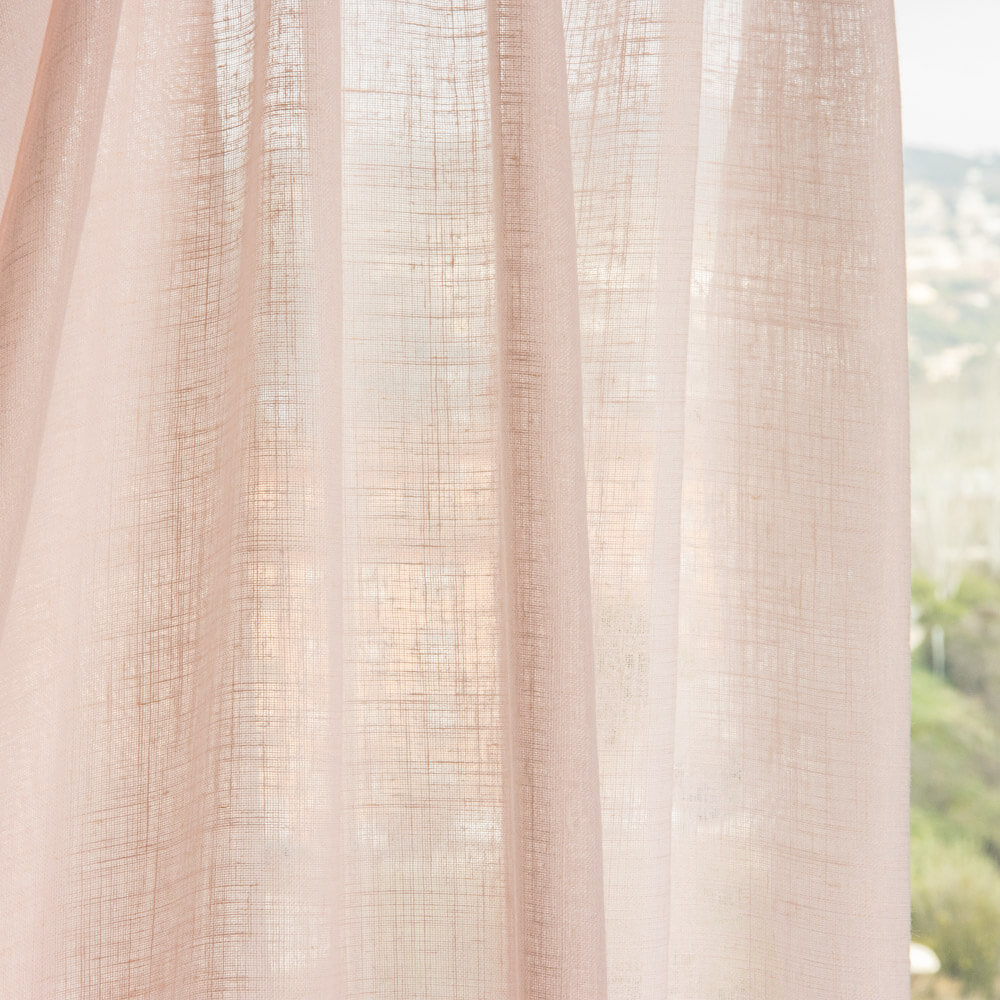 Cortina Lisa Eco Rosa Claro - Ribes y Casals