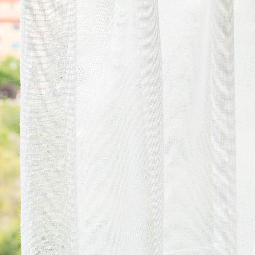 Cortina Rústica Gatas Bergamo Branco - Ribes y Casals