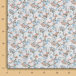 Viyela Flores Raminhos Celeste - Ribes y Casals