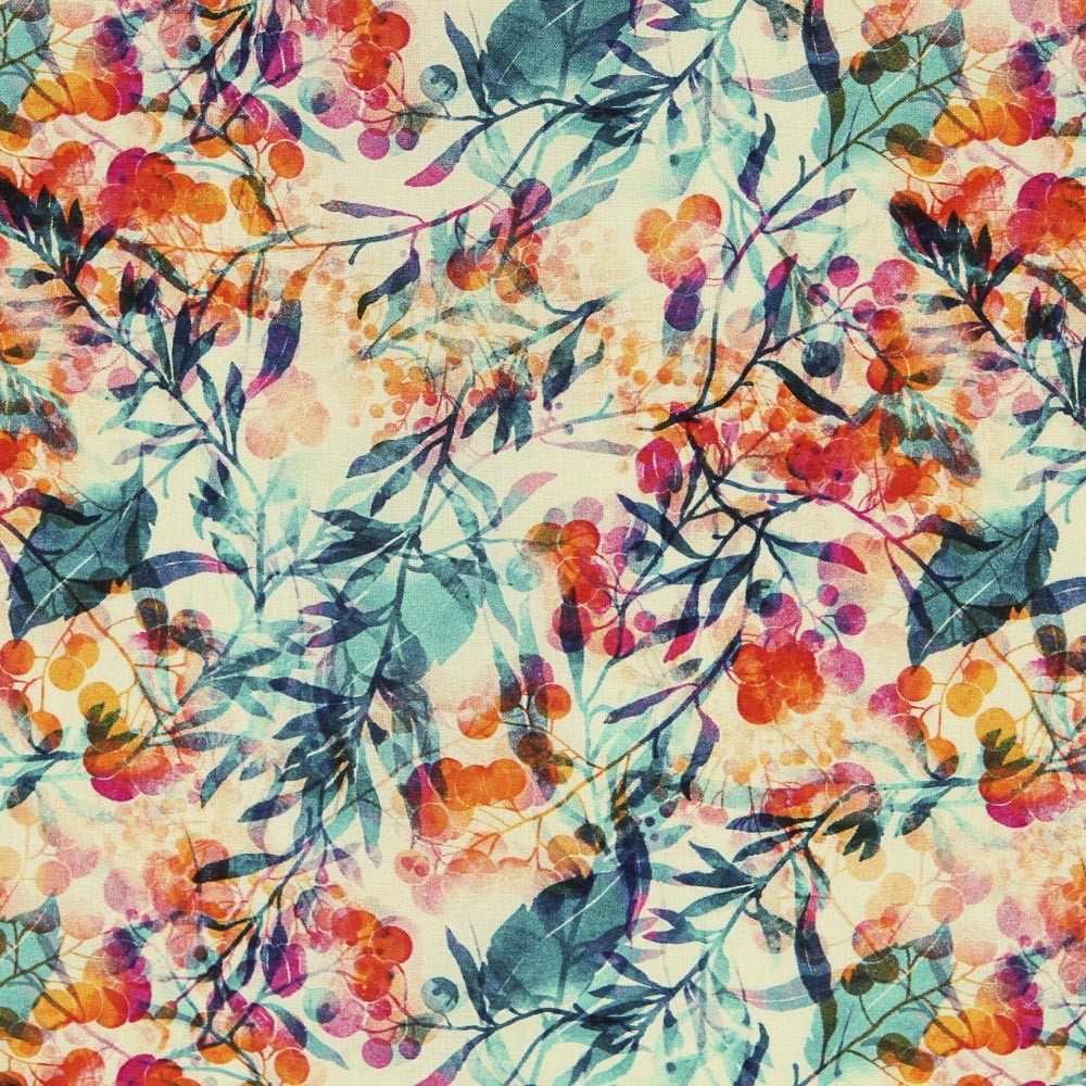 Tecido Algodão Bosque Amarelo - Ribes y Casals