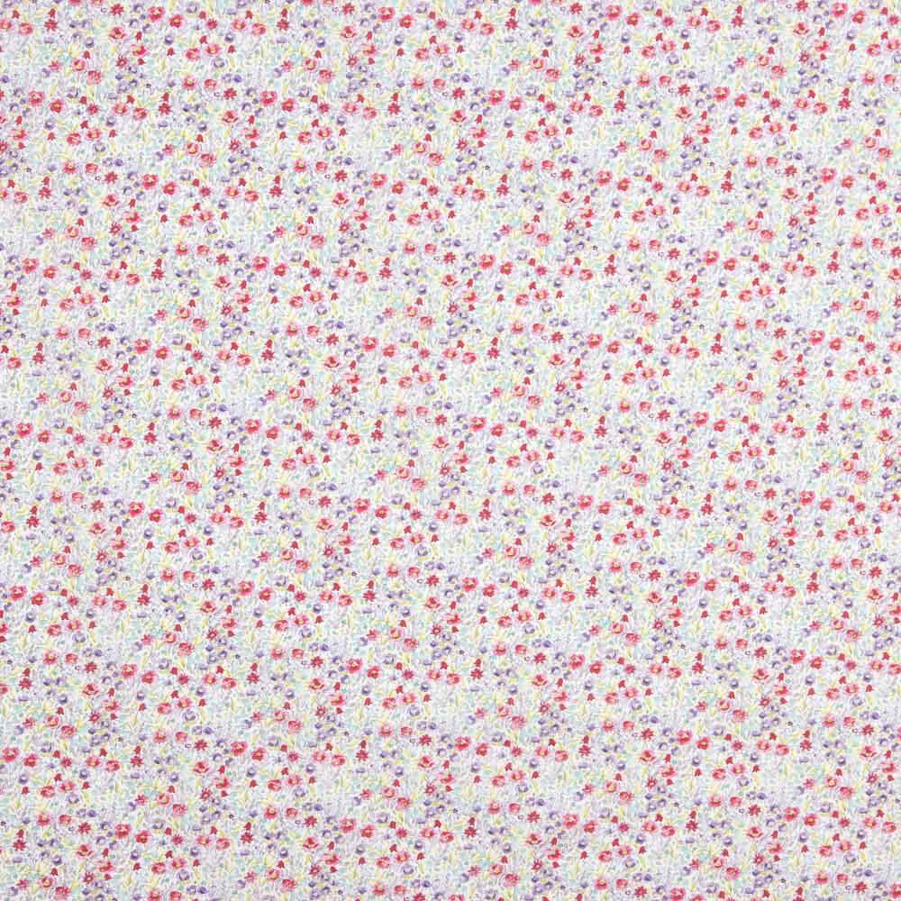 Voile Algodão Flores Nimes Vermelho - Ribes y Casals