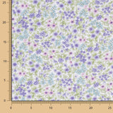 Voile Algodão Flores Scarlet Lilás - Ribes y Casals