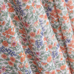 Voile Algodão Flores Scarlet Laranja - Ribes y Casals