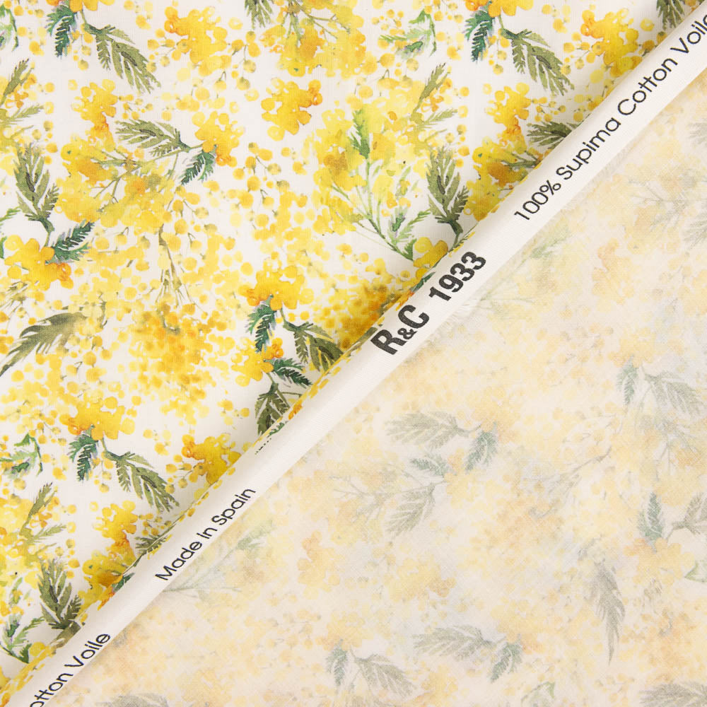 Voile Algodão Supima Print 02 Branco - Ribes y Casals