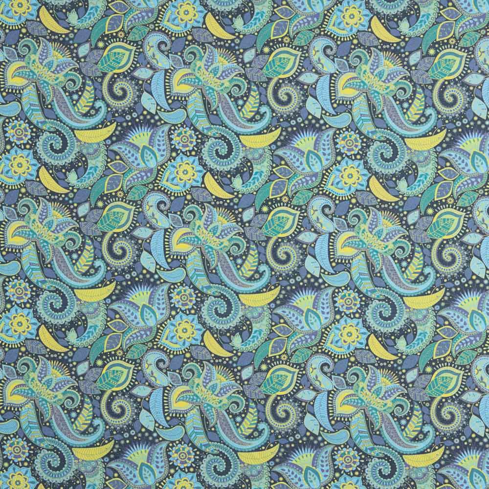 Voile Algodão Supima Print 03 Azul - Ribes y Casals