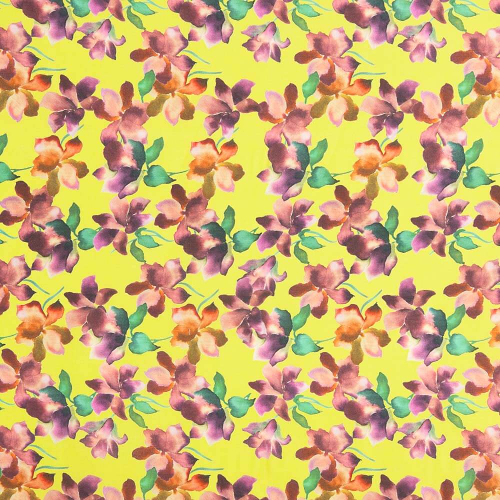 Voile Algodão Supima Print 10 Amarelo - Ribes y Casals