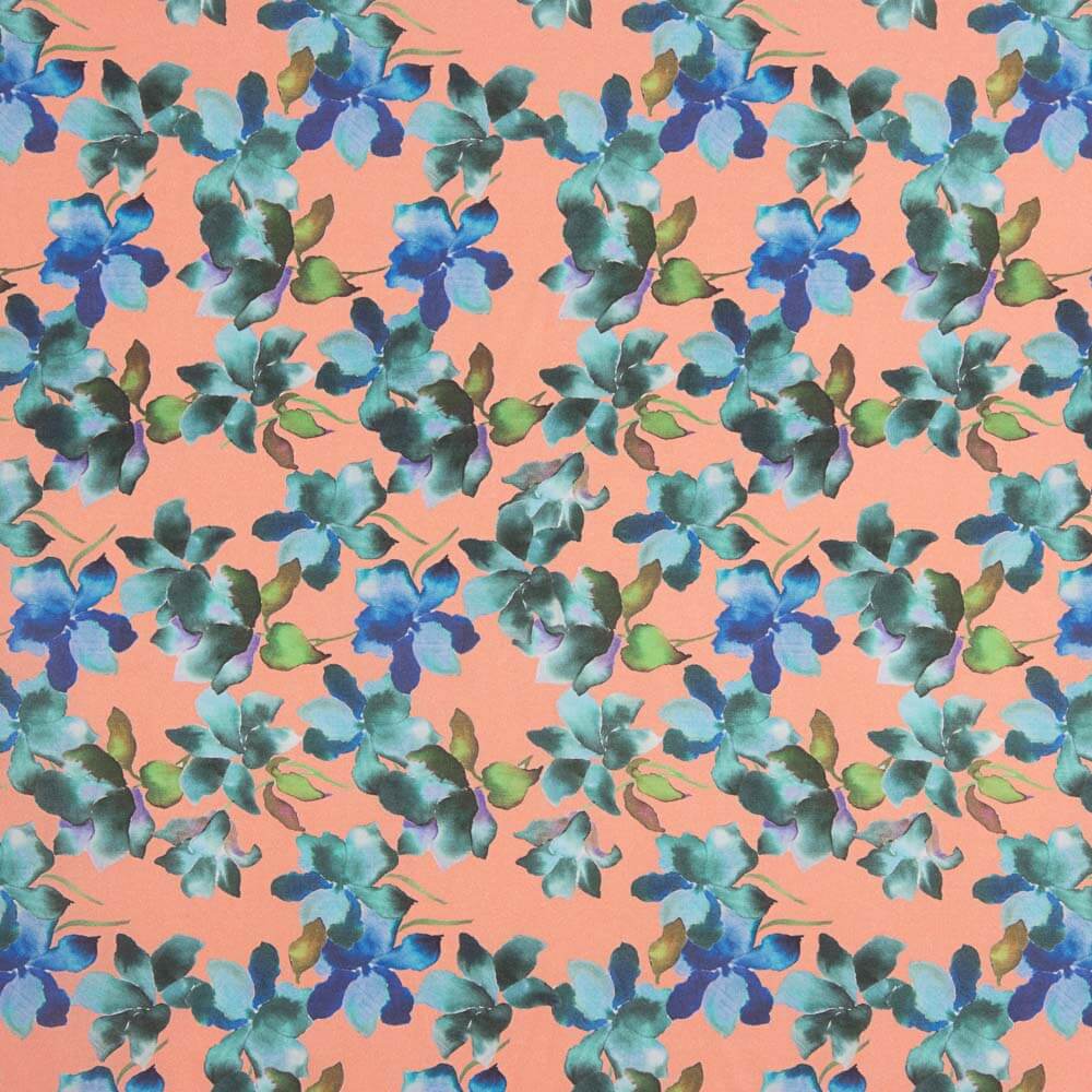 Voile Algodão Supima Print 10 Laranja - Ribes y Casals