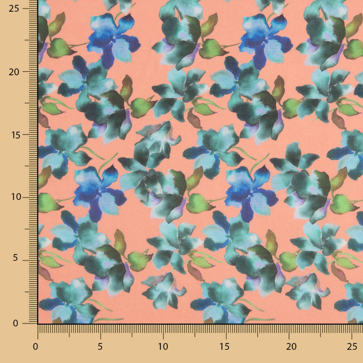 Voile Algodão Supima Print 10 Laranja - Ribes y Casals