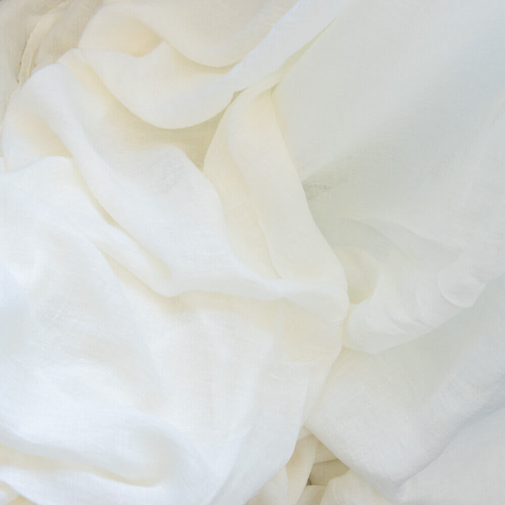 Voile Linho Cortina Branco Natural - Ribes y Casals