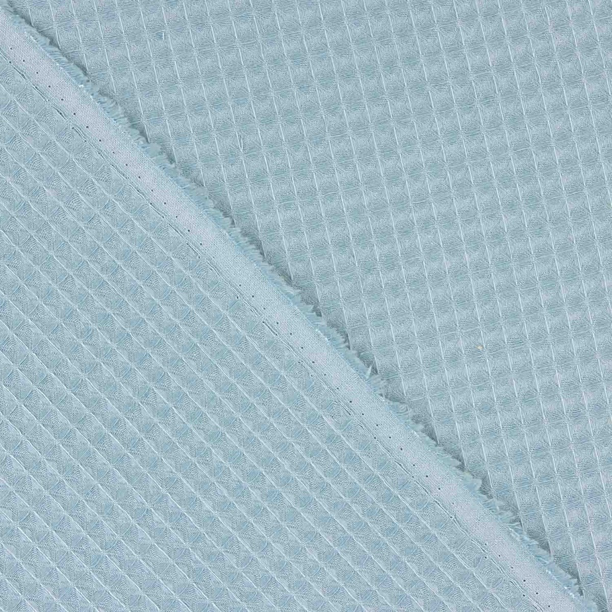 Retal Piqué Waffle Basic Celeste 125x140 cm - Ribes y Casals